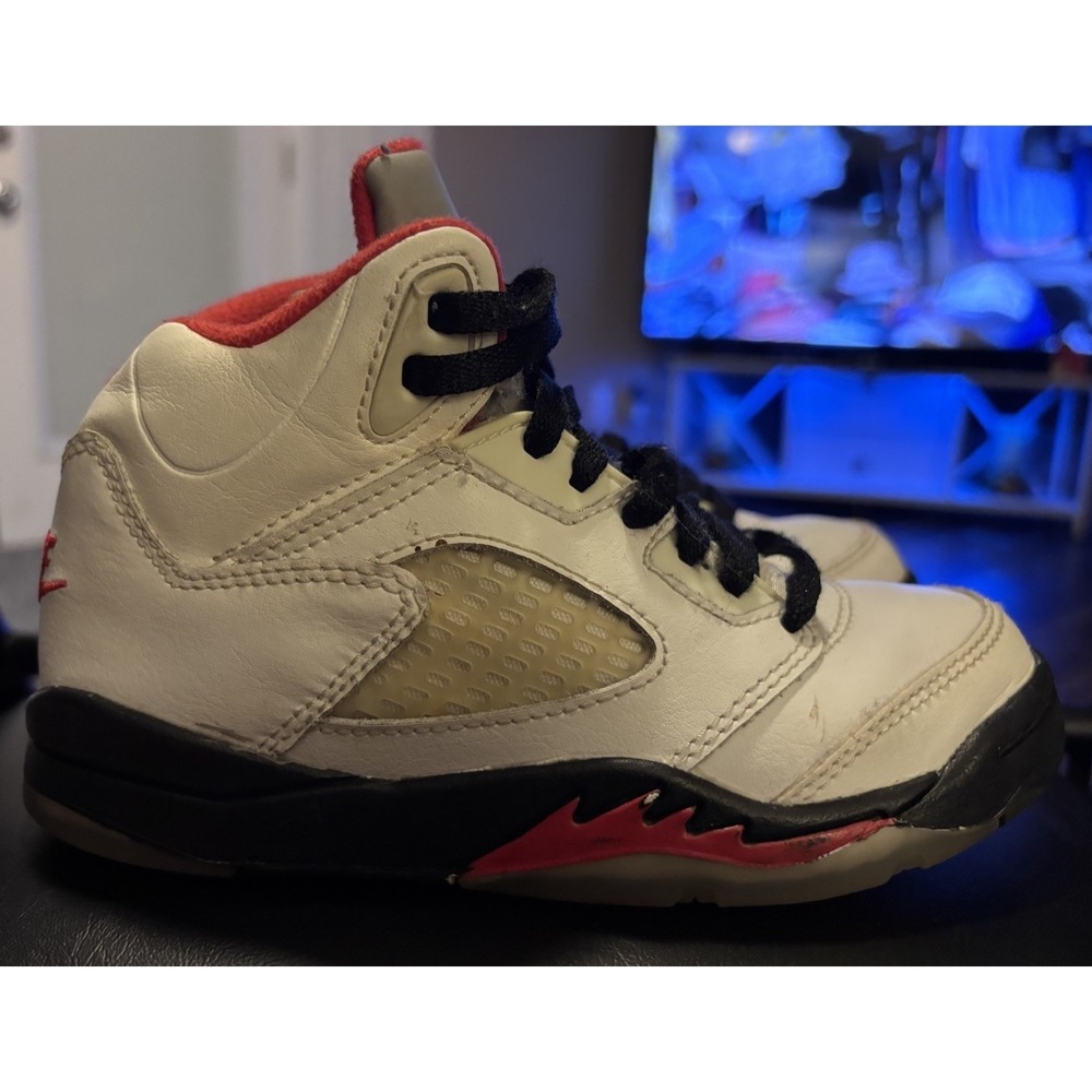 Nike Air Jordan 5 V Retro PS Fire Red White Black 440889-102 12C Kids No Box